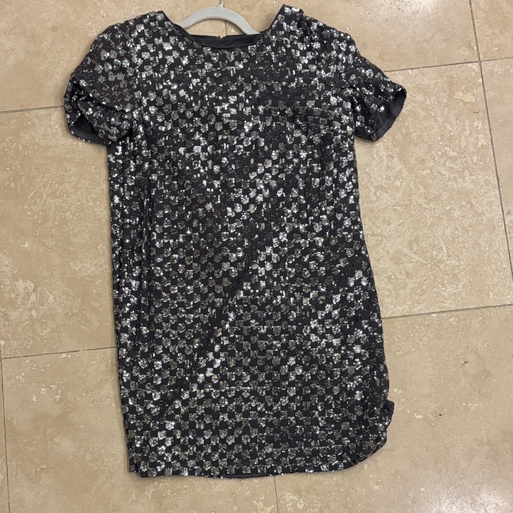 Sequin Short Sleeve Dress